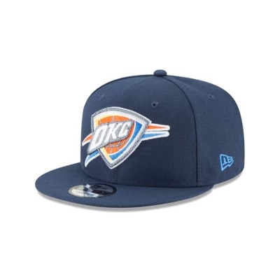 Blue Oklahoma City Thunder Hat - New Era NBA Squad Twist 9FIFTY Snapback Caps USA3480715